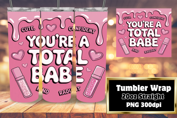 LUXURIOUS 20oz PNG Tumbler Template , Girl Quote