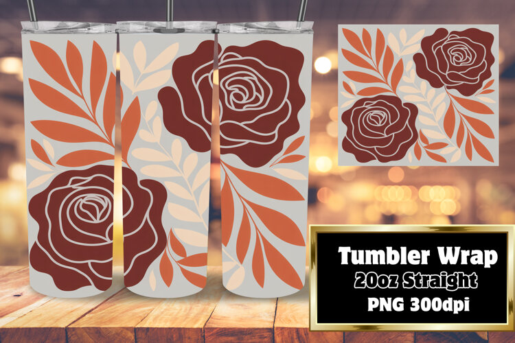 PLAYFUL 20oz Tumbler Design for Customization , Flowers example image 1