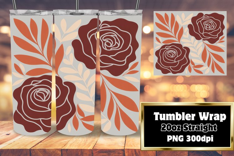 PLAYFUL 20oz Tumbler Design for Customization , Flowers