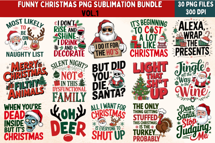 Funny Christmas Sublimation Designs  Image 5