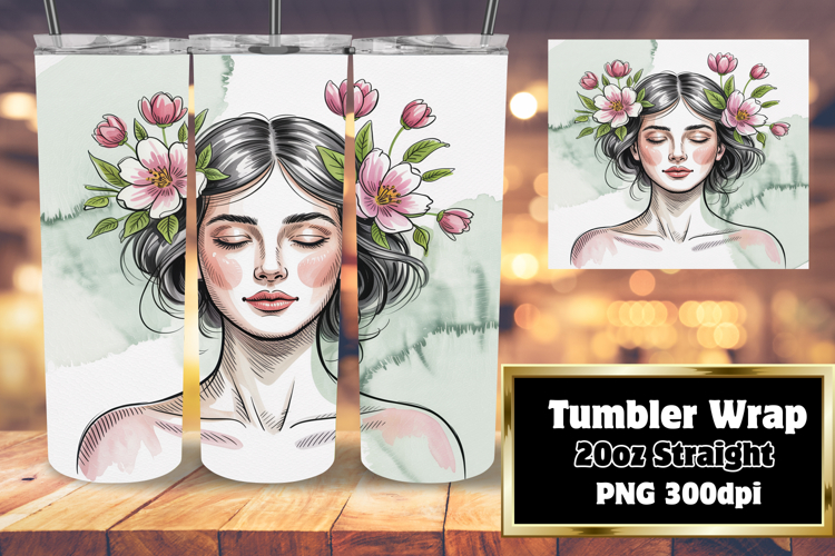 PLAYFUL PNG for 20oz Tumbler , Beauty Woman