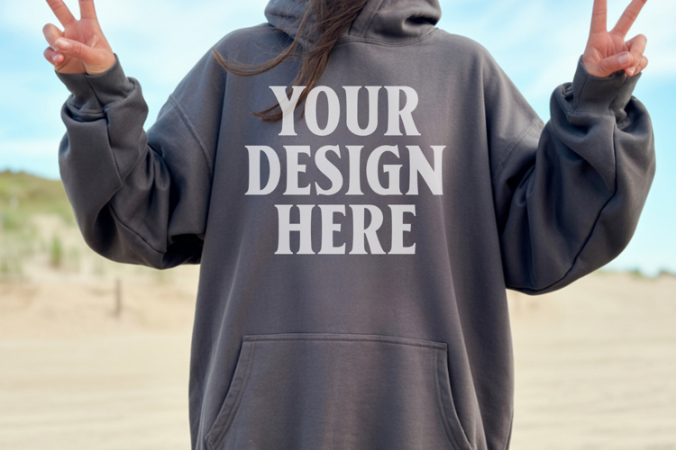 Indigo Blue Gildan 18500 Hoodie Mockup, G18000 Hoodie Mod