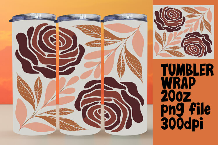 LUXURIOUS 20oz Tumbler Artwork , Flowers example image 1