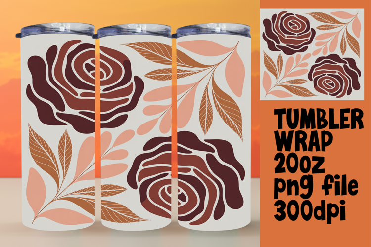 LUXURIOUS 20oz Tumbler Artwork , Flowers