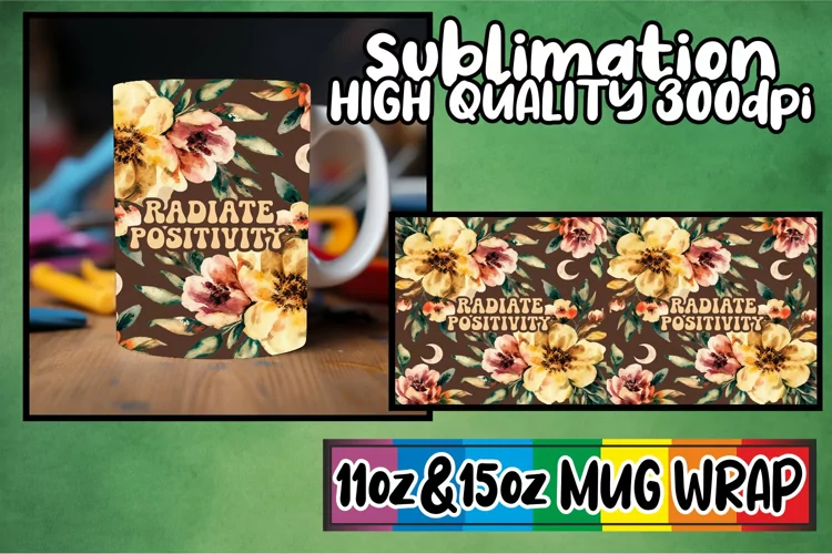 Happy journeys 11oz 15oz sublimation wrap, Flower Quote