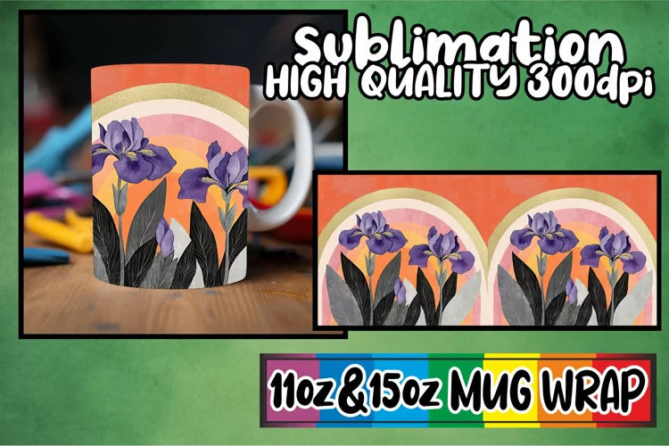 Vibrant adventures sublimation print wrap, Flower