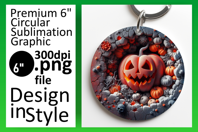 Dynamic Round Design Car Coaster PNG , 3D Pumpkin
