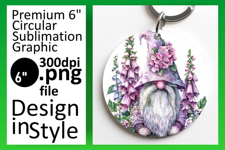 Whimsical Gnome Sublimation Circle Variety