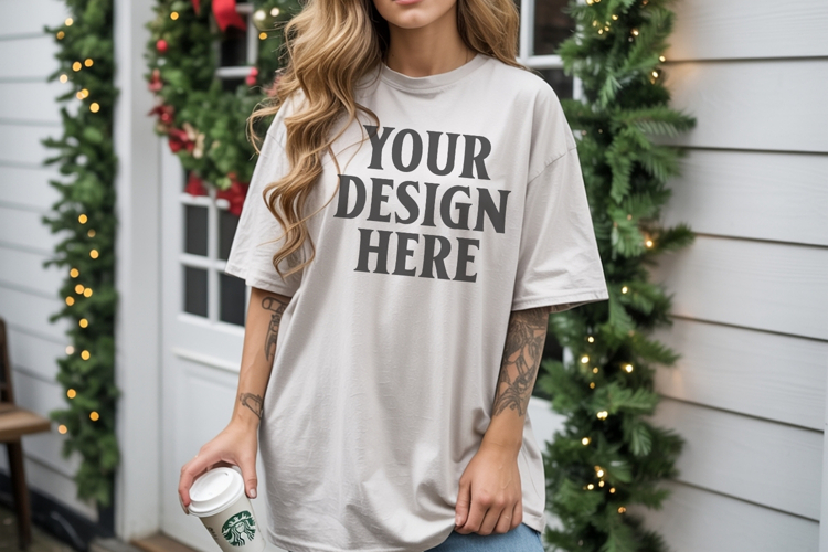 White Tshirt Mockup Image 5