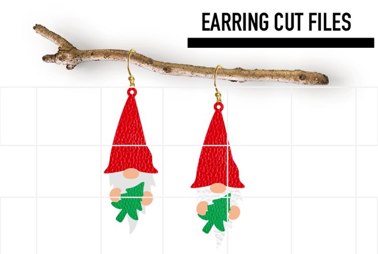Download Gnome Chrismtas Earrings Svg Earrings Template 456021 Cut Files Design Bundles