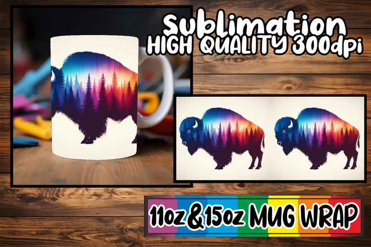 Happy journeys sublimation mug wrap, Animals Art