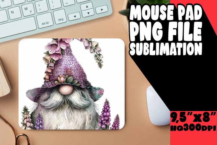 Playful Gnome Mouse Pad - Springtime Edition