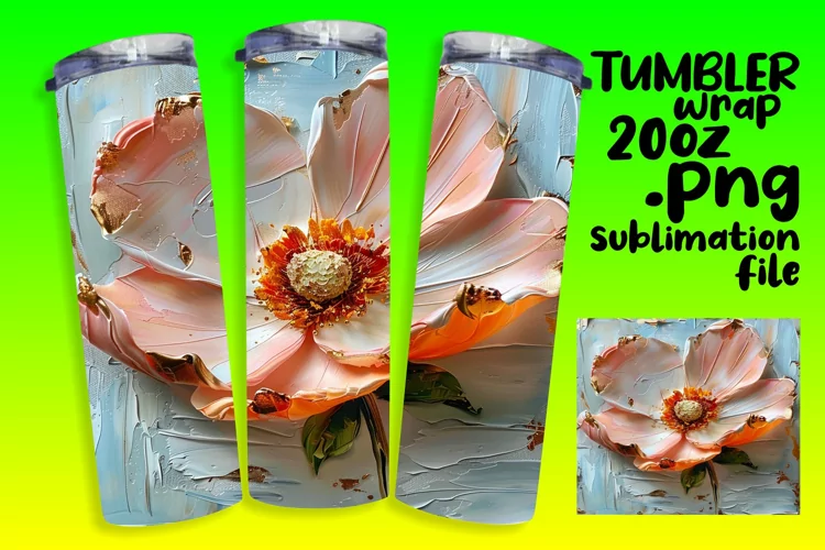 Blossom Burst: 3D Tumbler Art