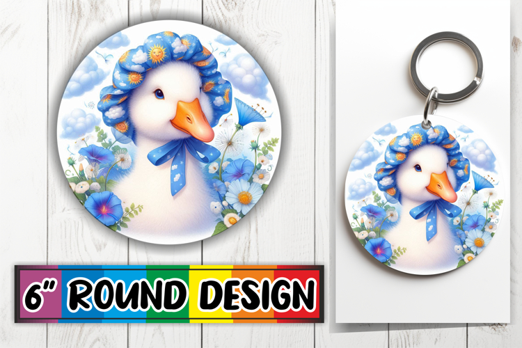 Cheerful Round Design Sublimation, Goose