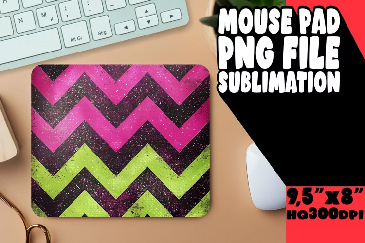 Sparkly Glittery Stripes Mouse Pad