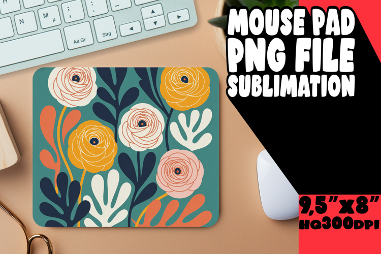 Luminous Desk Pad Designs Sublimation, Flowers
