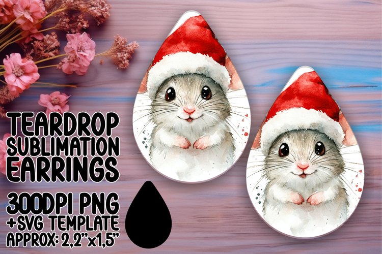 Lovely Teardrop Design for DIY Projects , Christmas Watercol example image 1