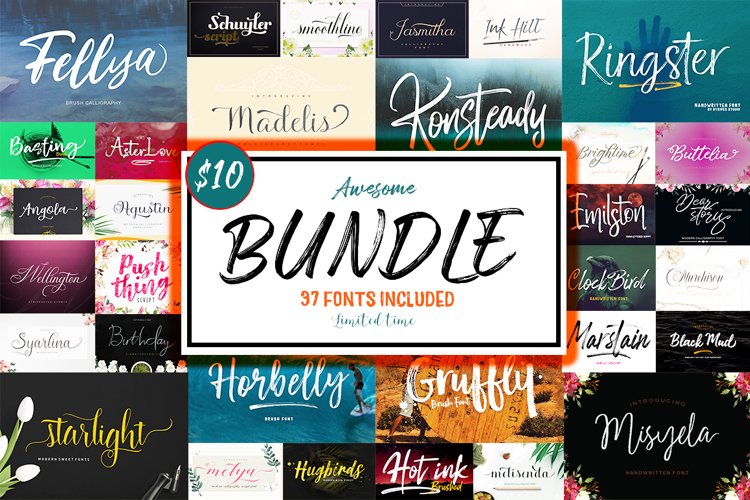 Awesome Font Bundle example image 1
