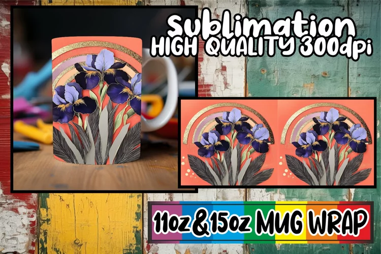 Heartwarming days sublimation print wrap, Flower