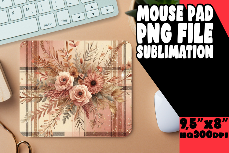 Luminous Mouse Mat Sublimation, Autumn Flower