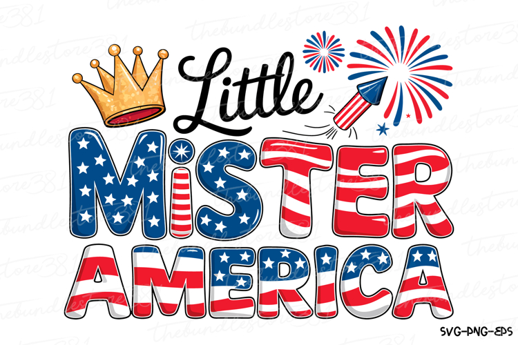 Little Mister America Svg | 4th of July Svg | Svg Cut File