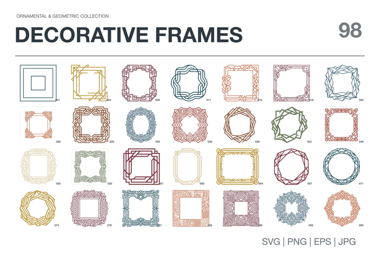 Decorative Frame SVG - 98 Ornamental Border Designs