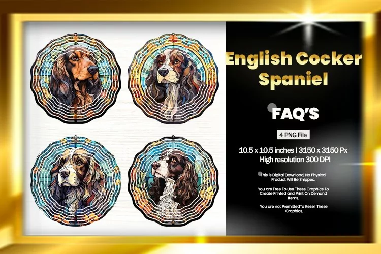 English Cocker Spaniel Wind Spinner - 04 Variations