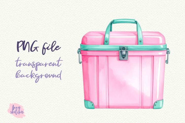 Pink Retro Cooler Vintage Pink Golf Clipart
