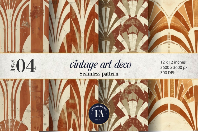 Vintage Art Deco Pattern | Retro Geometric Design
