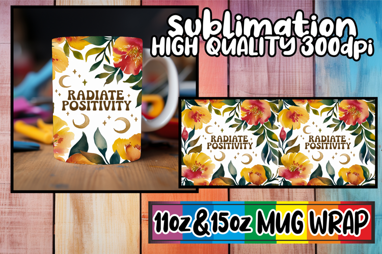 Joyful journeys 11oz 15oz sublimation wrap, Flower Quote