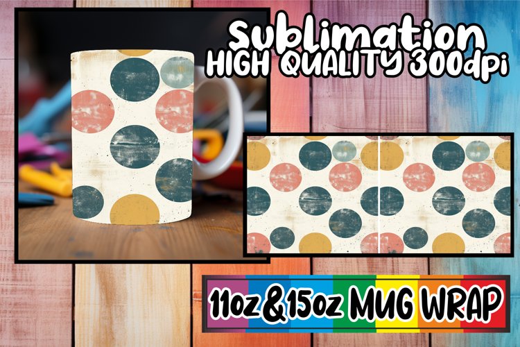 Vibrant Spring Abstract Floral Fantasy Mug Wrap 11oz 15oz