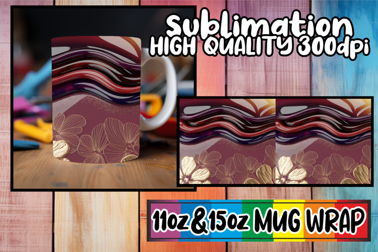 Cozy evenings 11oz 15oz sublimation wrap, Pattern