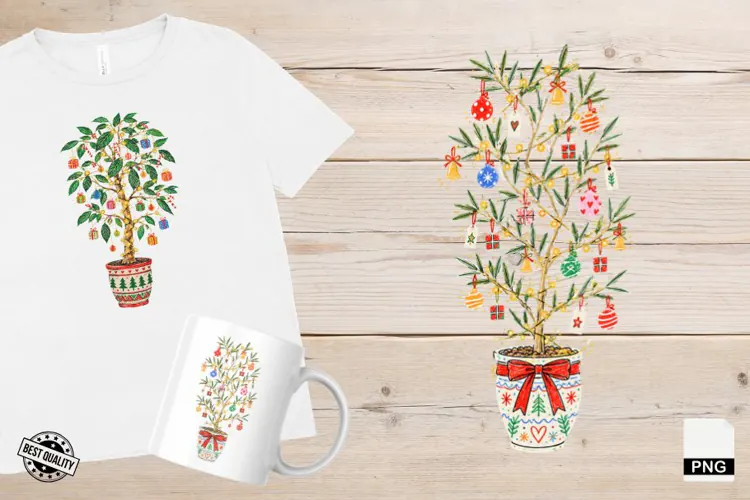 Christmas Houseplants PNG