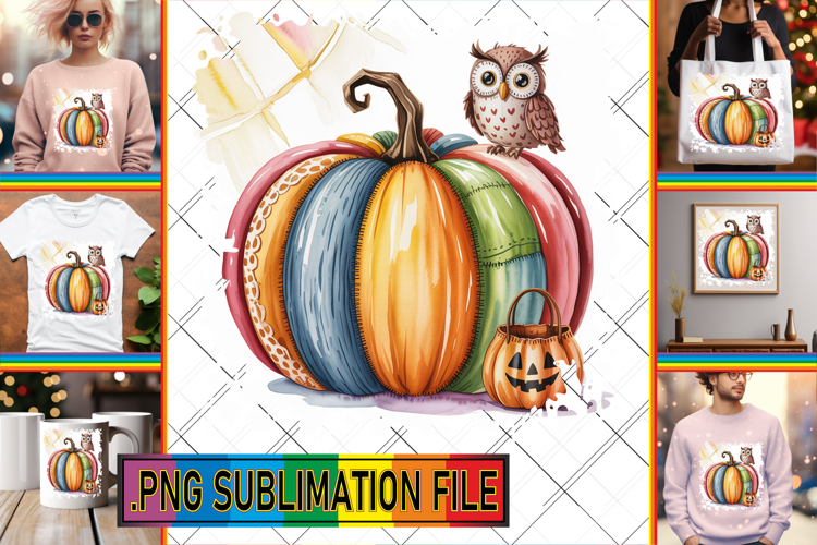 Cheerful TOTE BAG Art Ideas, Pumpkin Watercolor
