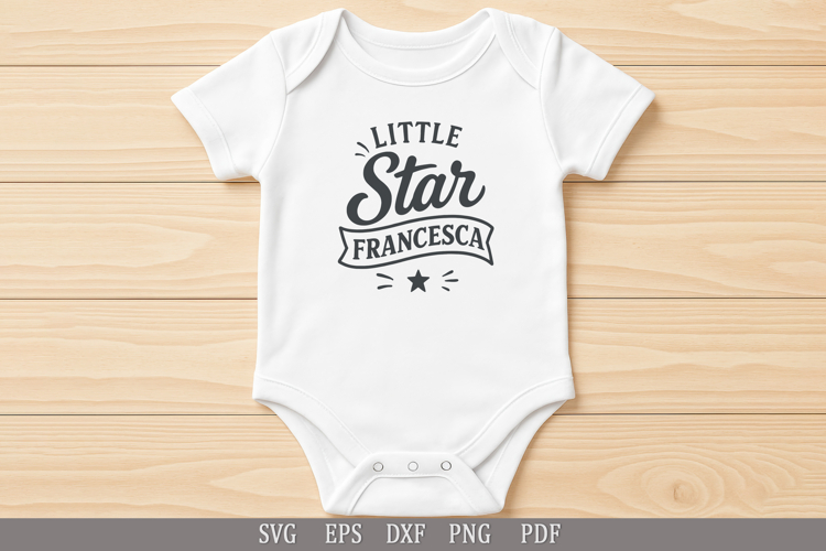 Little Star Francesca SVG Personalized Name Design for Gifts