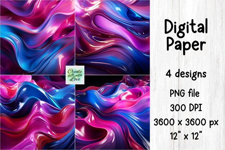 Abstract Digital Paper | 3D PNG Background | Wall | Tumbler example image 1