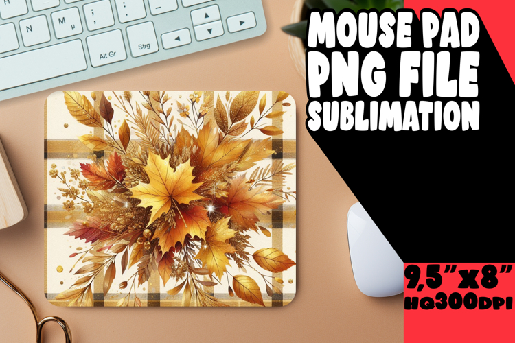 Unique Desk Pad Design Sublimation, Autumn Flower