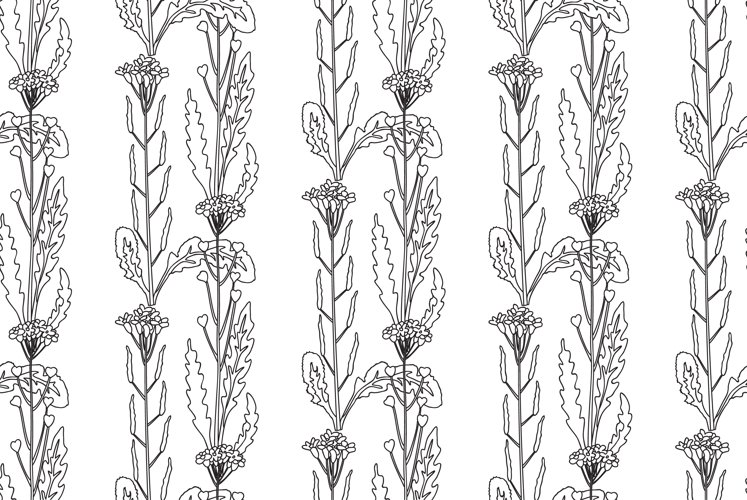 Flower Clipart Black And White Image 5