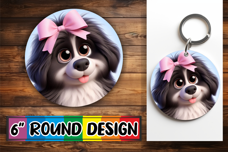 Enchanted Round Ornaments Magic PNG, 3D Dog