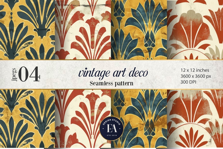 Vintage Art Deco Pattern | Retro Geometric Design