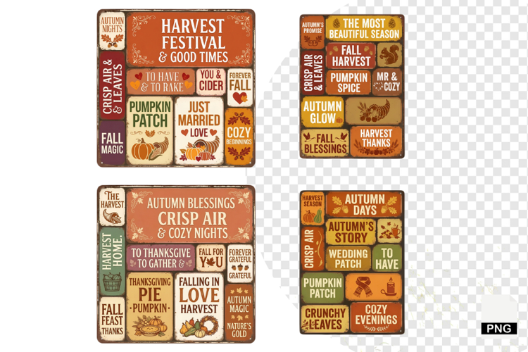 Autumn Farm Signs PNG