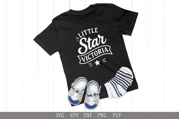 Little Star Victoria SVG Name Design for Printable Gifts