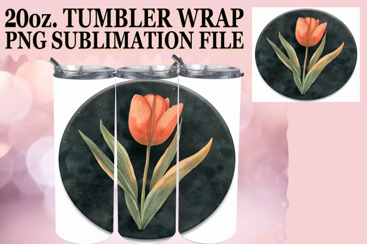 Spring Denim Blossom Tumbler Sublimation 20oz