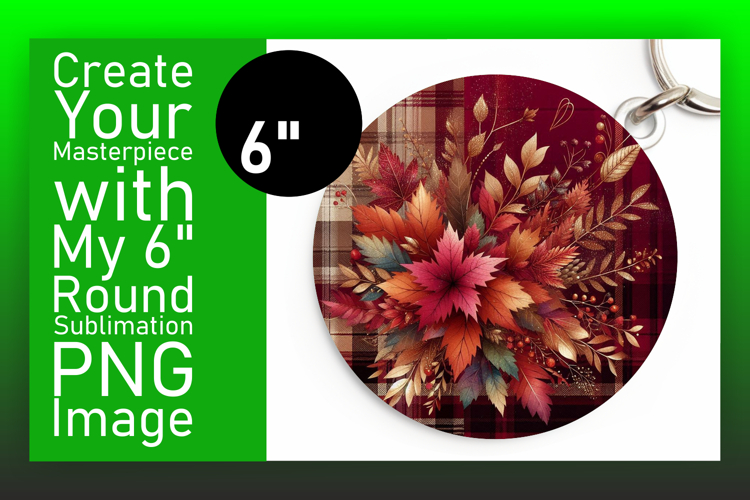 Lovely Round Design for Coasters , Autumn Flower
