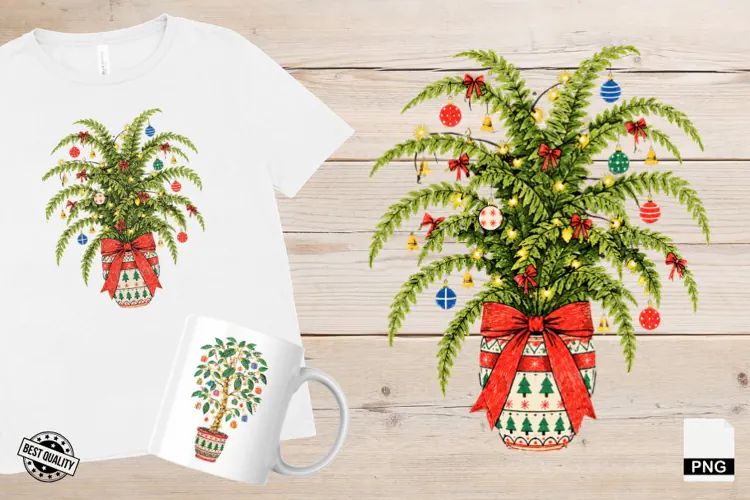 Christmas Houseplants PNG