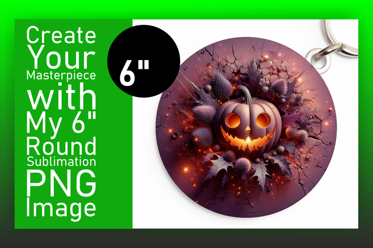 Cute Circle Design Car Coaster PNG , 3D Pumpkin