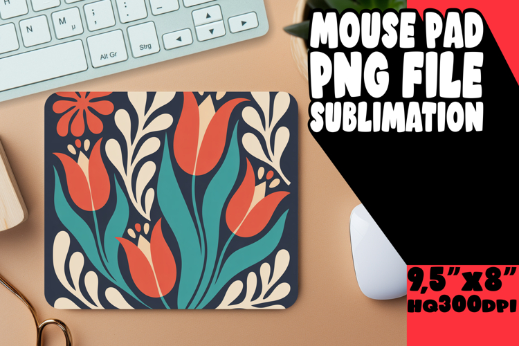 Joyful Mouse Mat Designs for Kids, Flowers