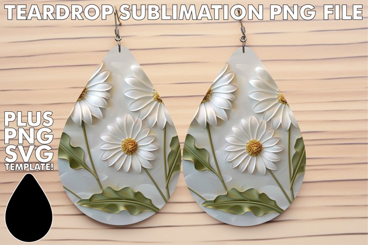 Sparkling 3D Blossom Teardrop Earring Summer Elegance