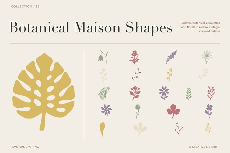 83 Botanical Floral SVG | Flowers Leaves & Plants example image 1