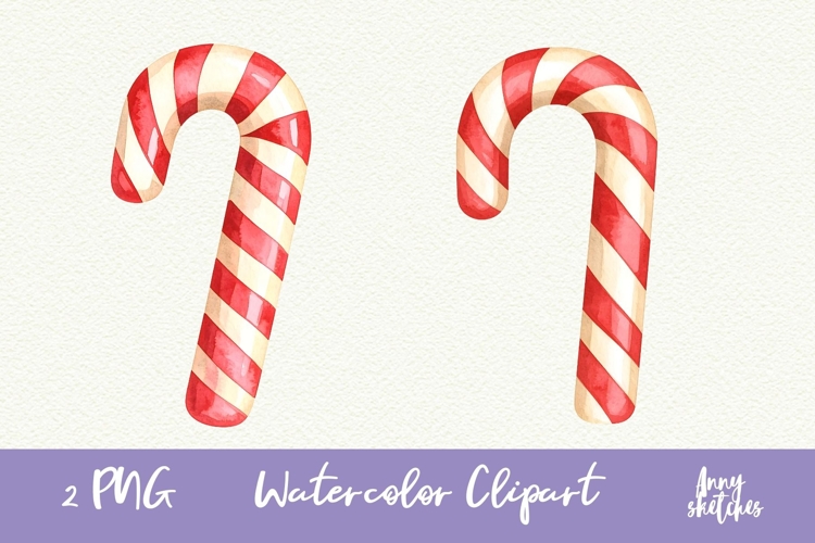 Vintage Christmas Candy Cane Clipart Retro Christmas PNG